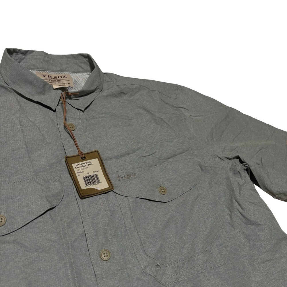 NWT Filson Men's Twin Lakes Short Sleeve Button Up Outdoor Sport Shirt M 23x31 - Picture 3 of 6